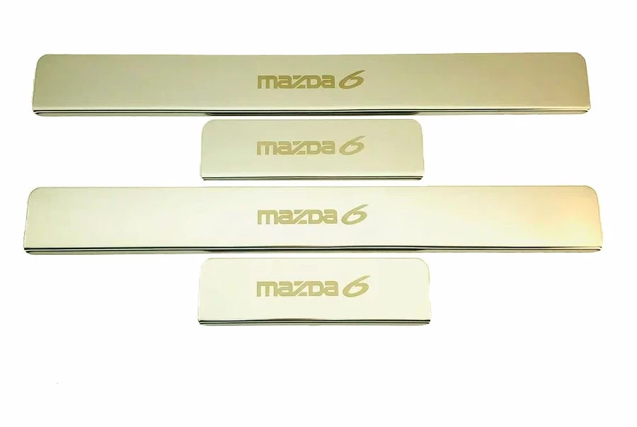 Накладки на пороги из нержавеющей стали 4шт. для Mazda 6 III (GJ)