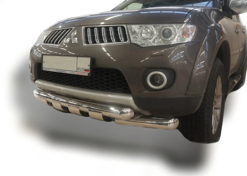Защита переднего бампера G d76 мм для Mitsubishi Pajero Sport II  Юко MSPS.08.05