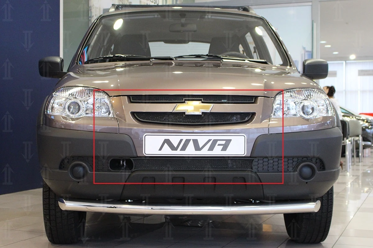 Защитная сетка радиатора комплект 3 части для Chevrolet Niva I Рестайлинг