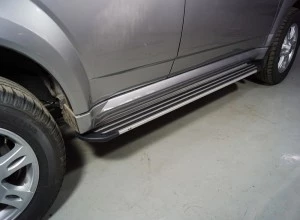 Пороги алюминиевые "Slim Line Silver" 1720 мм для Haval H5 I