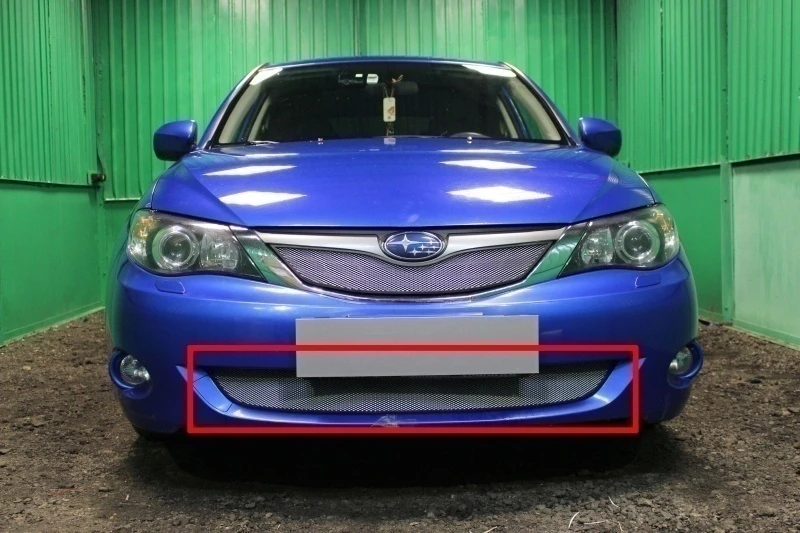 Защитная сетка радиатора низ для Subaru Impreza III Хром Стрелка 11 SUBIMP07.bot.chrome