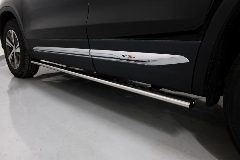 Пороги овальные с проступью 75х42 мм для Changan CS75 I Рестайлинг