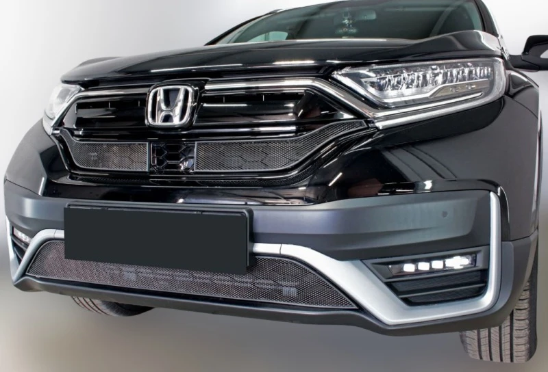 Комплект сеток black верх  2 части и низ для Honda CR-V V Рестайлинг Черный Стрелка 11 HCRV19.top.black-HCRV19.bot.black