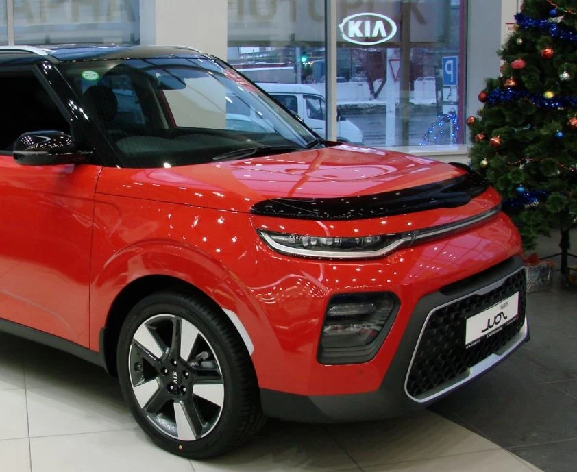 Дефлектор капота темный для Kia Soul III Рестайлинг