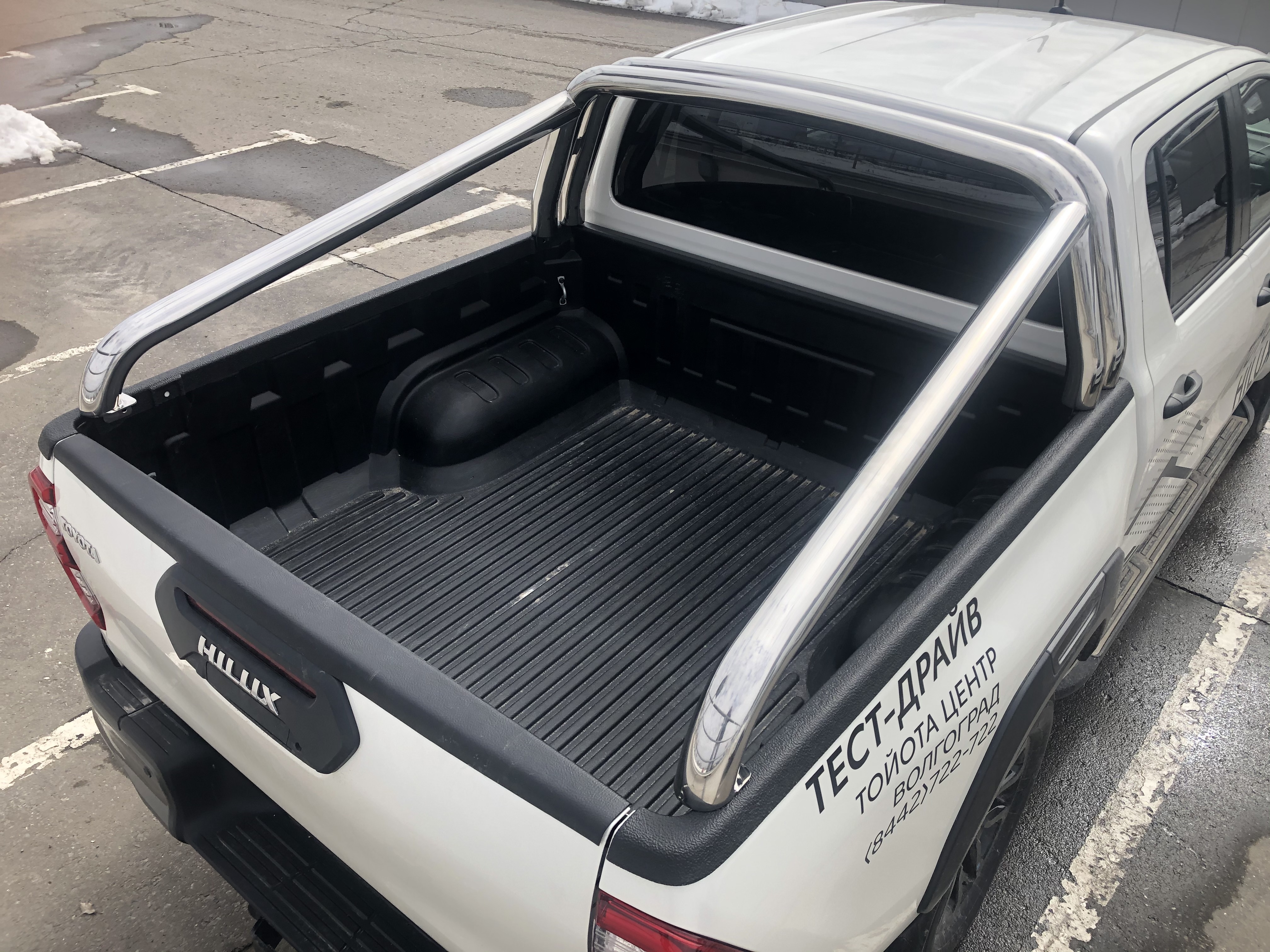 Защитная дуга двойная d76/76 мм для Toyota Hilux VIII Рестайлинг
