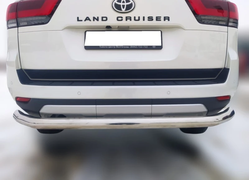 Защита заднего бампера d76 мм для Toyota Land Cruiser 300 Series  Юко TLC300.21.13