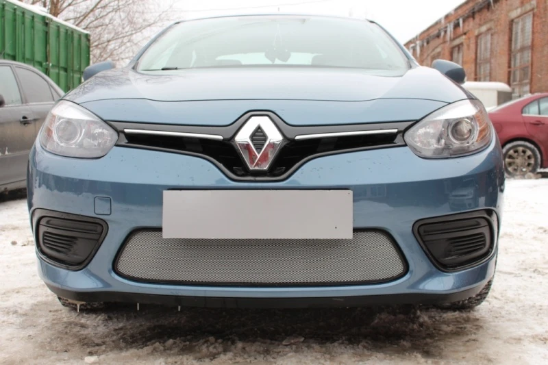 Защитная сетка радиатора низ для Renault Fluence I Рестайлинг Хром Стрелка 11 RFLU13.bot.chrome