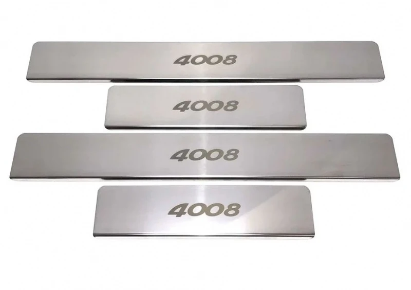 Накладки на пороги из нержавеющей стали 4шт. для Peugeot 4008  INOX INOX.PEU.4008.2012.ST