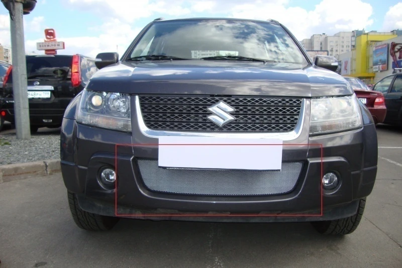 Защитная сетка радиатора для Suzuki Grand Vitara III Рестайлинг Хром Стрелка 11 SZGV.chrome