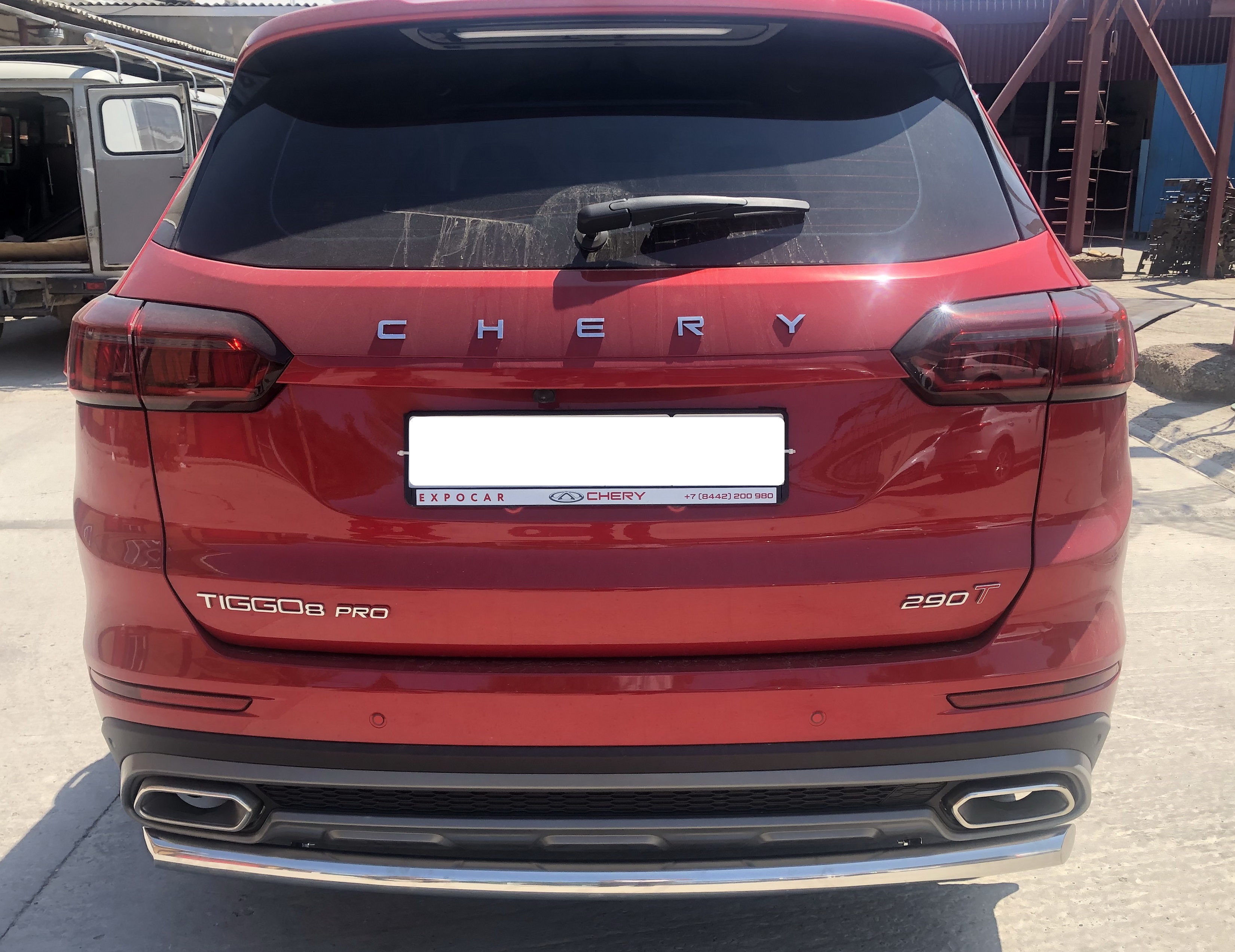 Защита заднего бампера d60 мм для Chery Tiggo 8 Pro