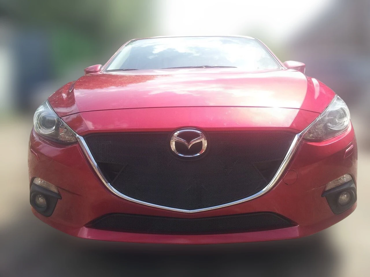 Комплект сеток black верх с парктроником и низ для Mazda 3 III (BM)