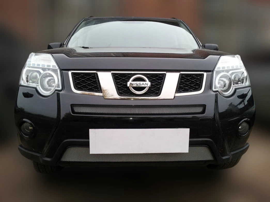 Комплект сеток chrome низ и середина для Nissan X-Trail II Рестайлинг
