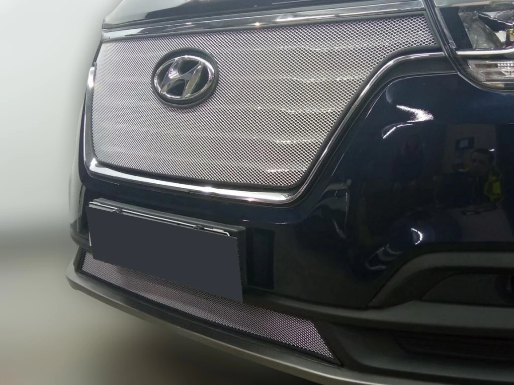Комлпект защитных сеток радиатора верх и низ для Hyundai H-1 II Рестайлинг 2