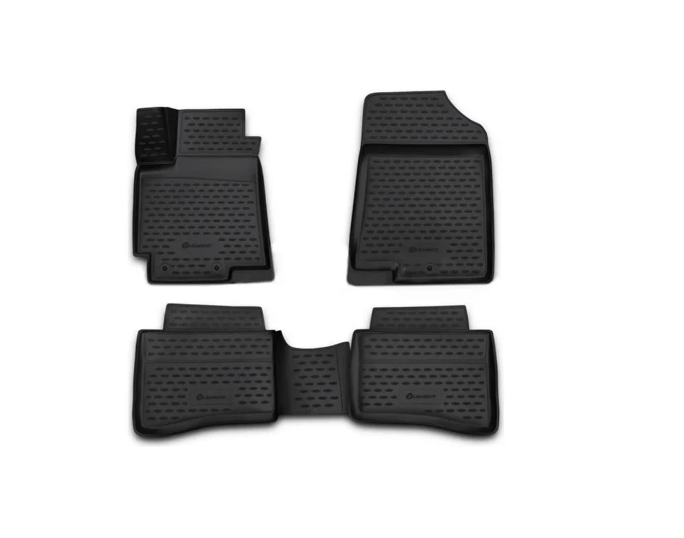 Коврики 3D в салон полиуретан 4 шт для Geely Okavango I Рестайлинг Черный Element ELEMENT3DA70258210k.B3R