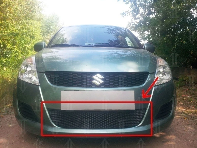 Защитная сетка радиатора для Suzuki Swift IV Черный Стрелка 11 SZSW.black