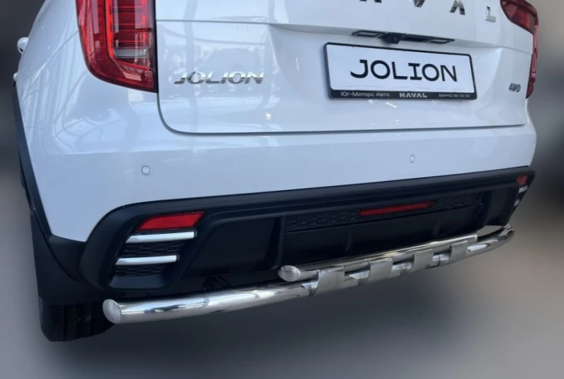 Защита заднего бампера двойная с перемычками d60/42 мм для Haval Jolion I Рестайлинг  Юко HVJ.24.25