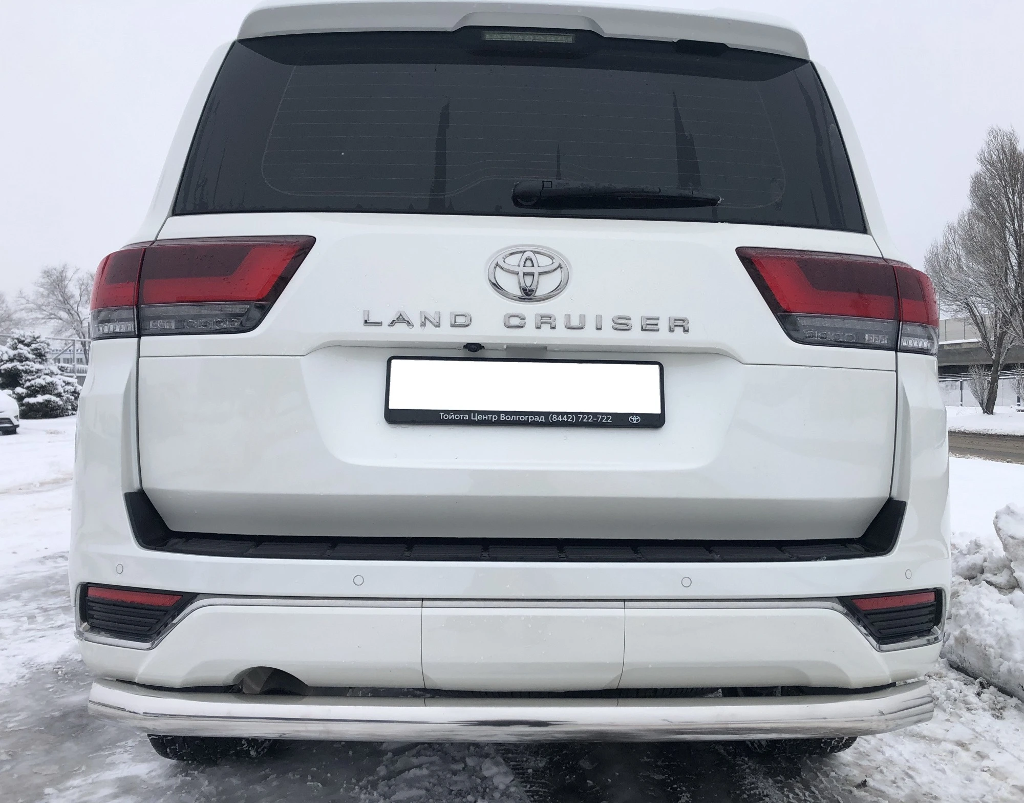 Защита заднего бампера d76 мм для Toyota Land Cruiser 300 Series  Юко TLCU300.21.13