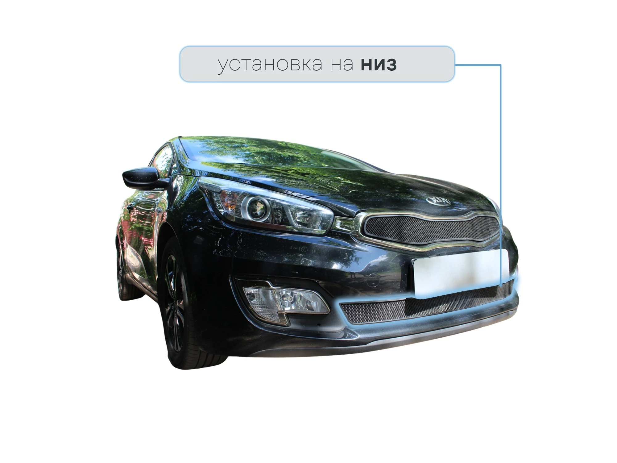 Защитная сетка радиатора низ для Kia Proceed II