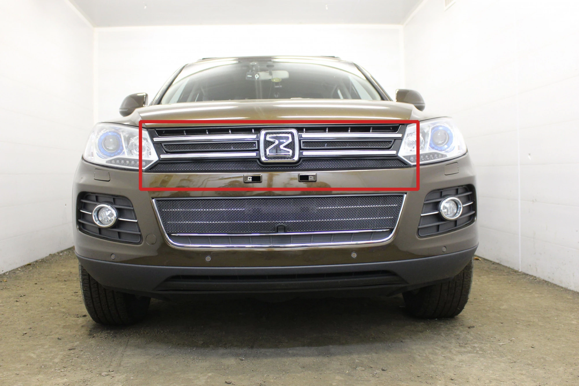 Защитная сетка радиатора верх 3 части для Zotye T600 I Черный