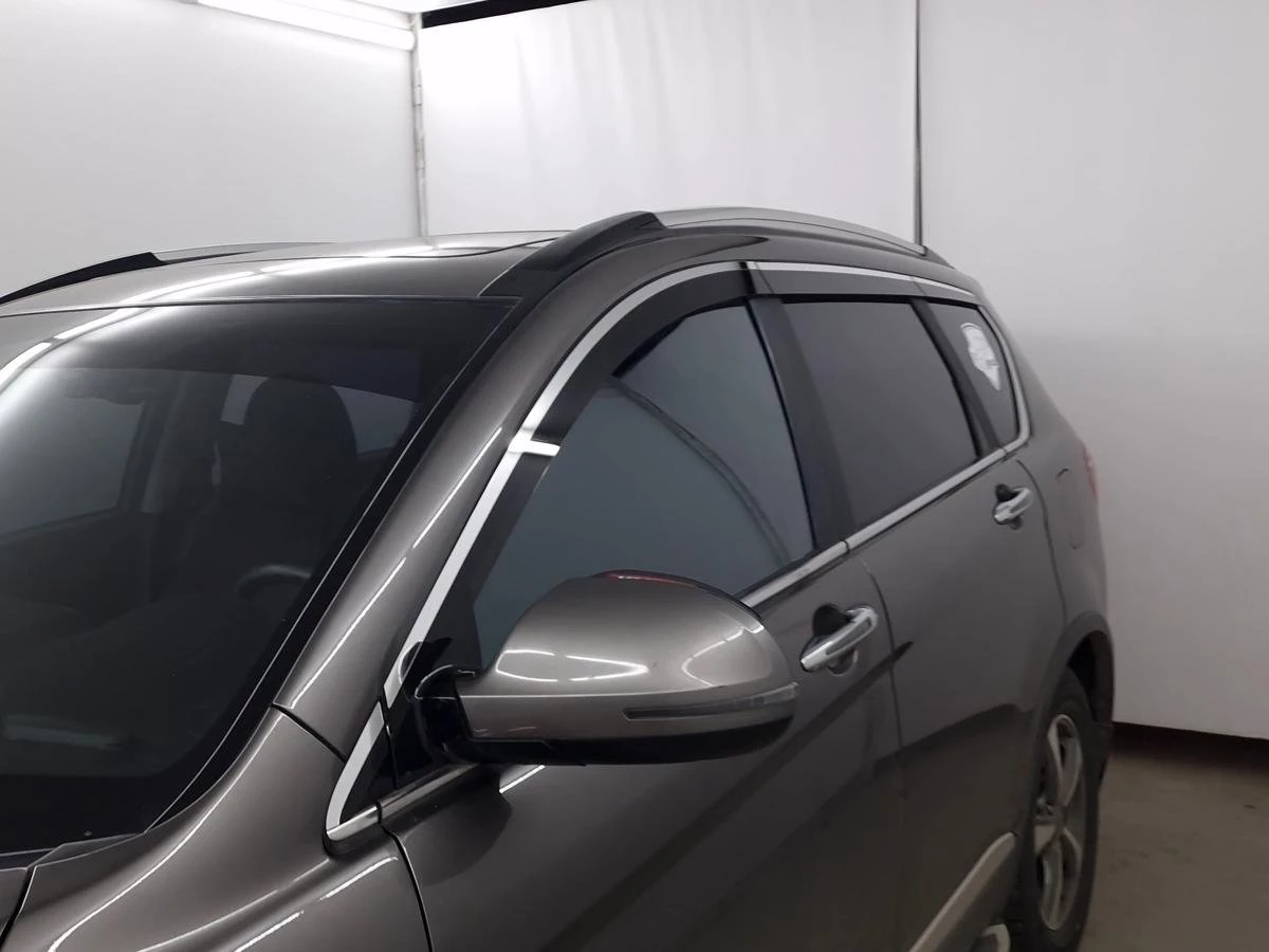 Дефлекторы окон с хром накладками 2D 8 шт для Haval H6