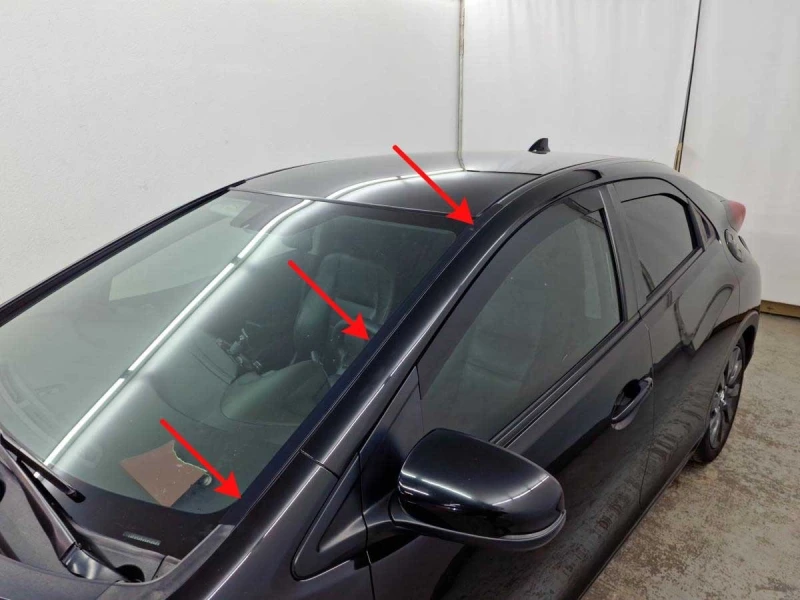 Водосток лобового стекла Премиум для Honda Civic IX Черный Стрелка 11 VP.195