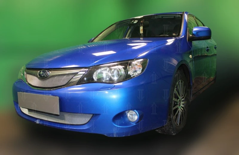 Комплект сеток chrome верх (2.0) и низ для Subaru Impreza III Хром Стрелка 11 SUBIMP07.top2.chrome-SUBIMP07.bot.chrome