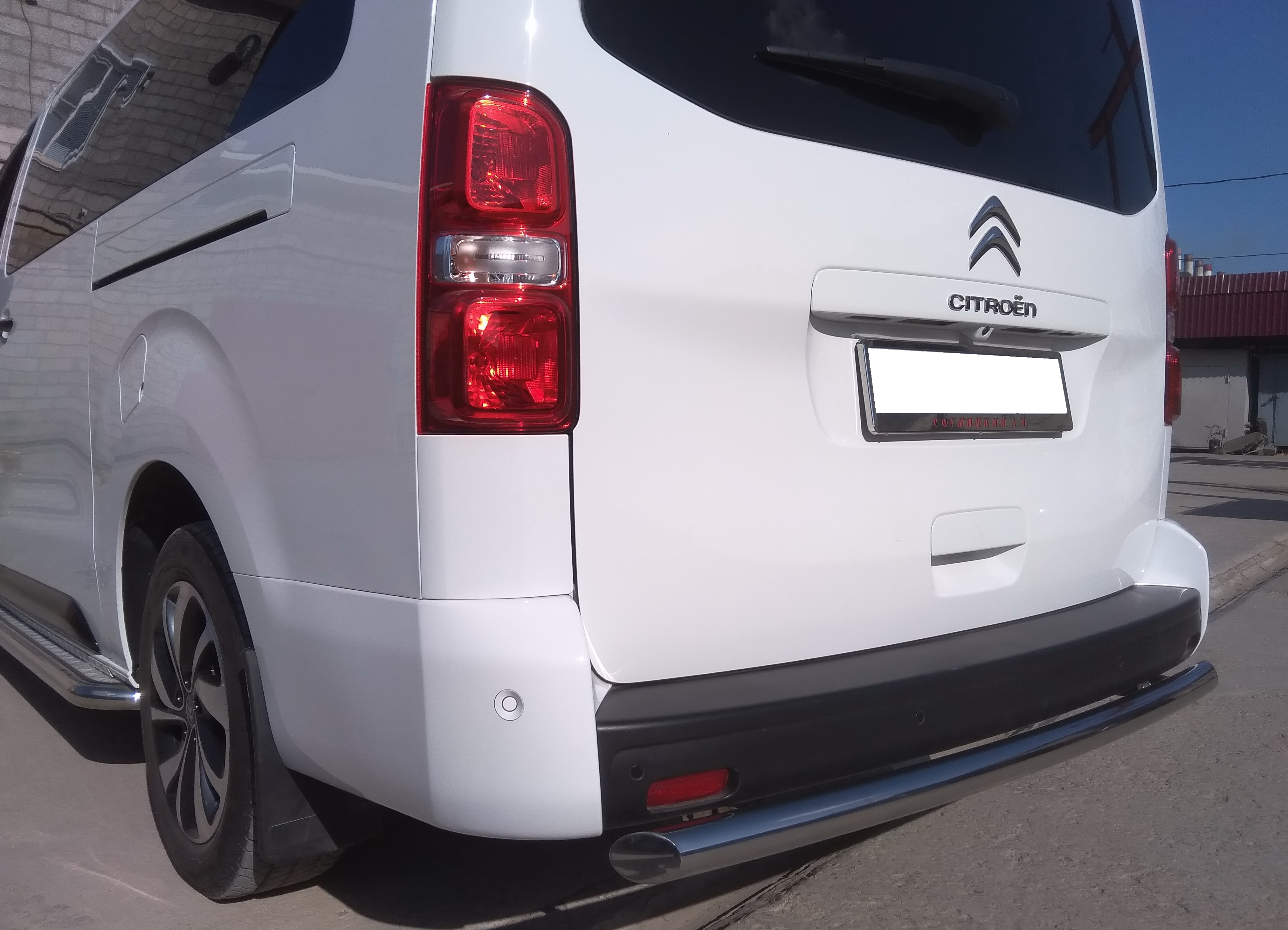 Защита заднего бампера d60 мм для Citroen SpaceTourer I Рестайлинг