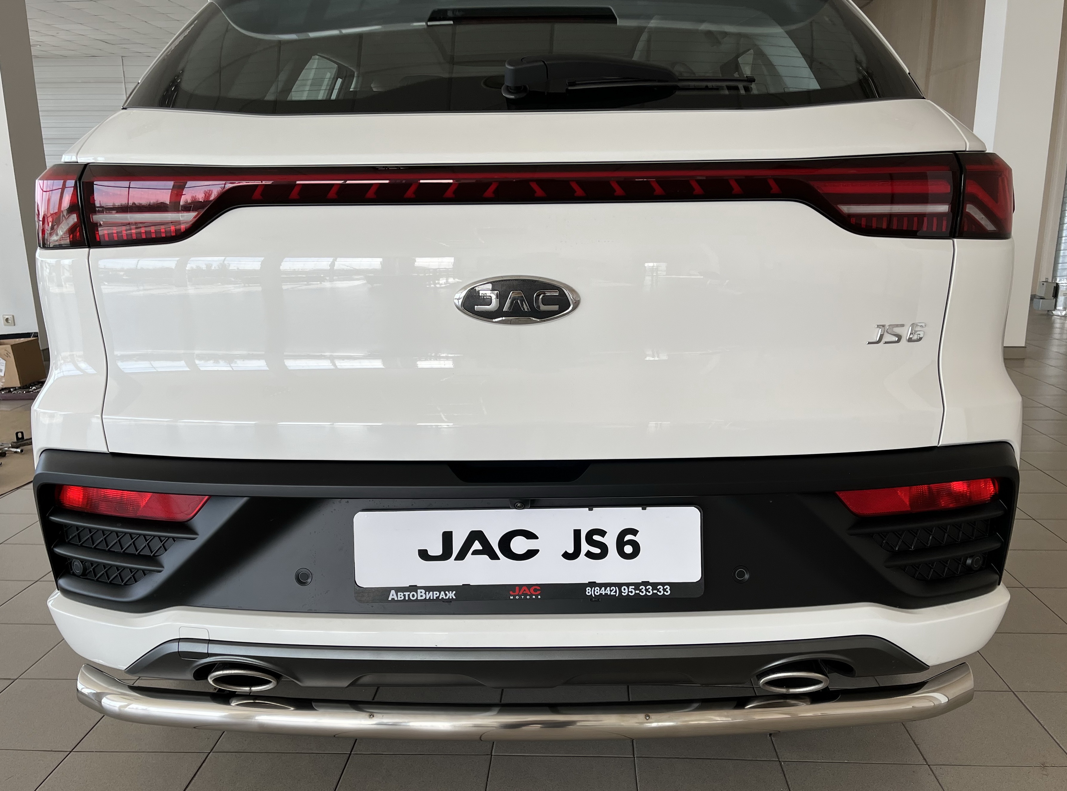 Защита заднего бампера d60 мм для JAC JS6