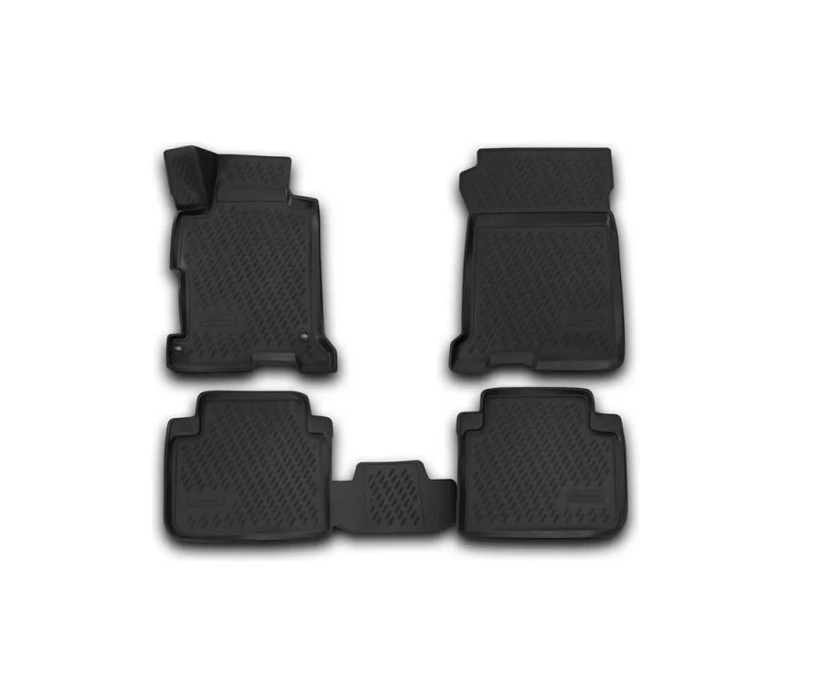 Коврики 3D в салон полиуретан 4 шт для Honda Accord IX Черный Element CARHND00005