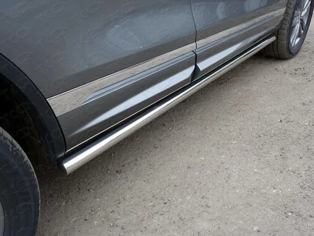 Пороги труба 60,3 мм для Volkswagen Touareg II Рестайлинг