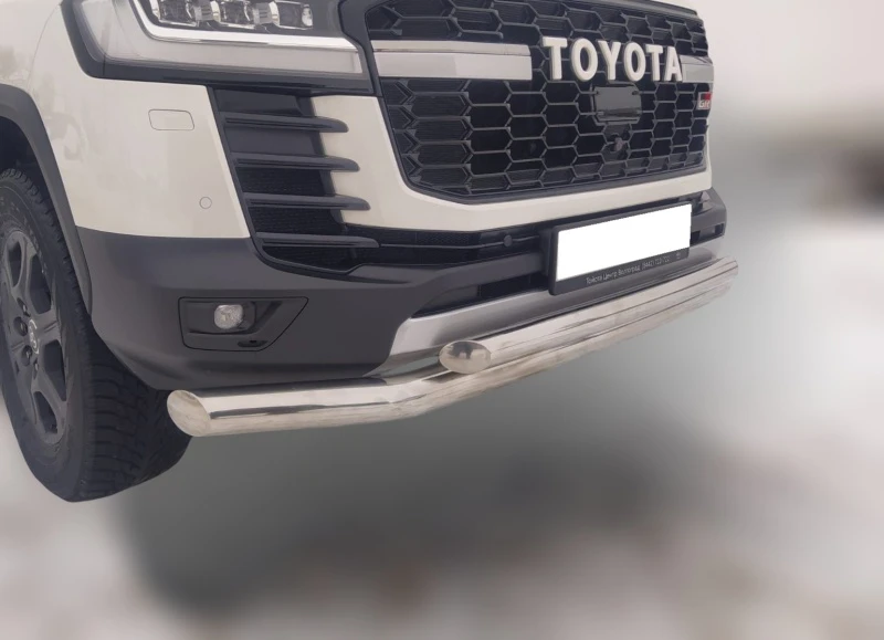 Защита переднего бампера двойная d76/60 мм для Toyota Land Cruiser 300 Series  Юко TLCGRS300.21.03