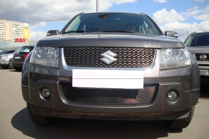 Защитная сетка радиатора для Suzuki Grand Vitara III Рестайлинг Черный Стрелка 11 SZGV.black