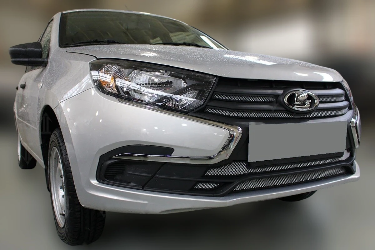 Комплект сеток chrome верх 3 части и низ 4 части для LADA (ВАЗ) Granta I Рестайлинг