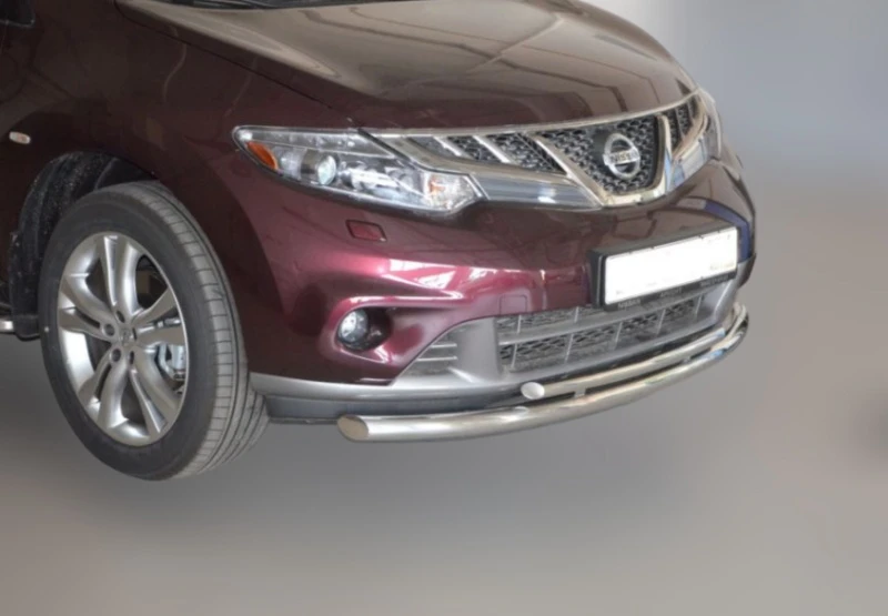 Защита переднего бампера двойная d60/42 мм для Nissan Murano III (Z52)  Юко NMU.14.04