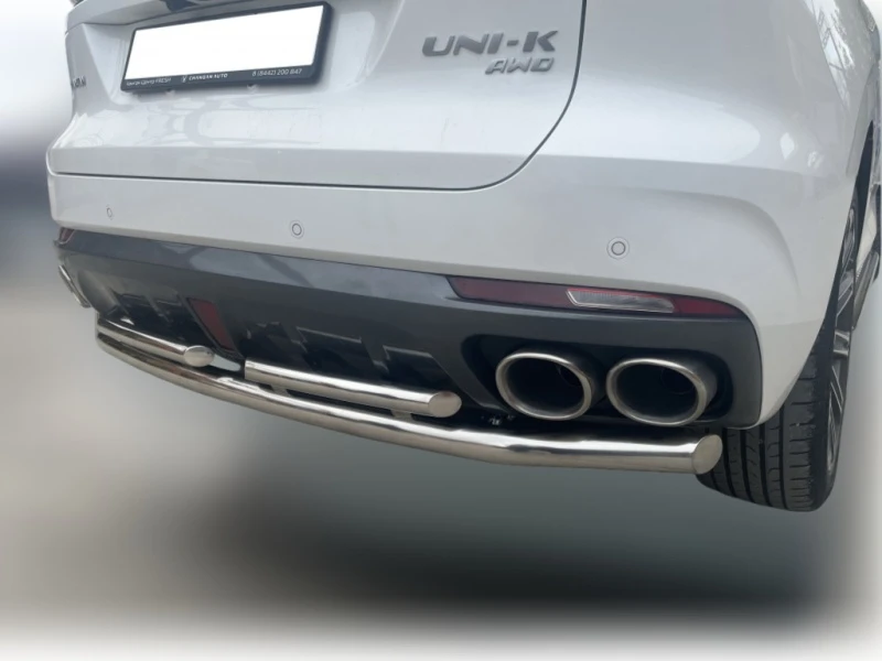 Защита заднего бампера двойная d60/42 мм для Changan UNI-K  Юко CGUNIK.22.16