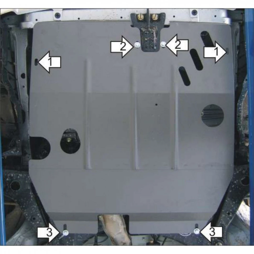 Защита картера и КПП (2 части) для Mitsubishi Mirage Dingo I  Alfeco ALF1429AL