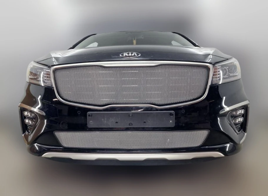 Комплект сеток chrome верх и низ (Luxary) для Kia Carnival (YP) III Рестайлинг