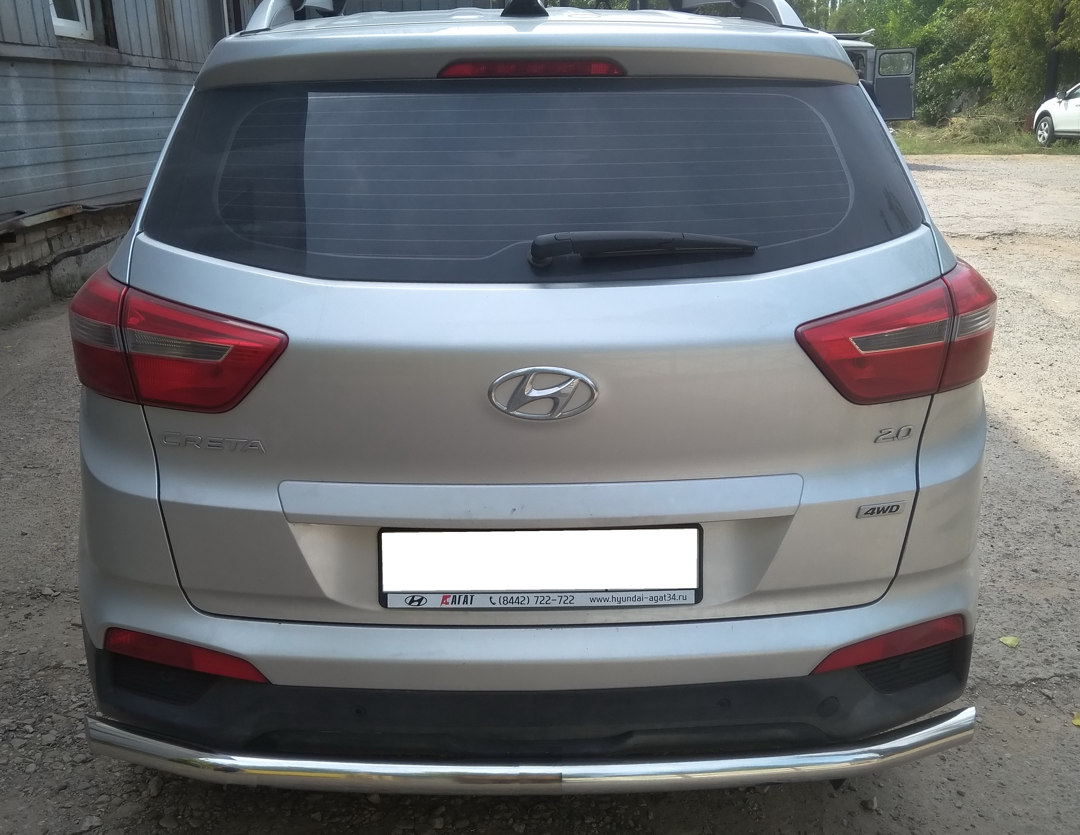 Защита заднего бампера d60 мм для Hyundai Creta I