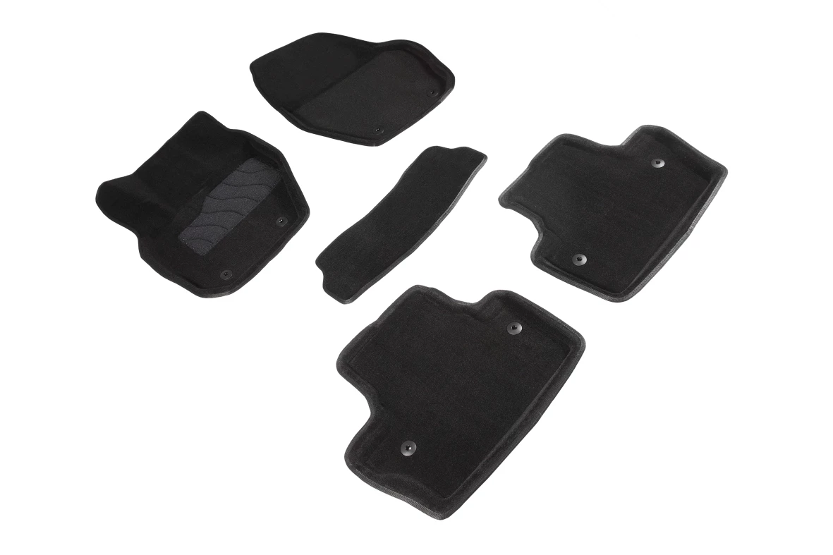 Коврики 3D ВОРС в салон для Volvo S60 II Черный