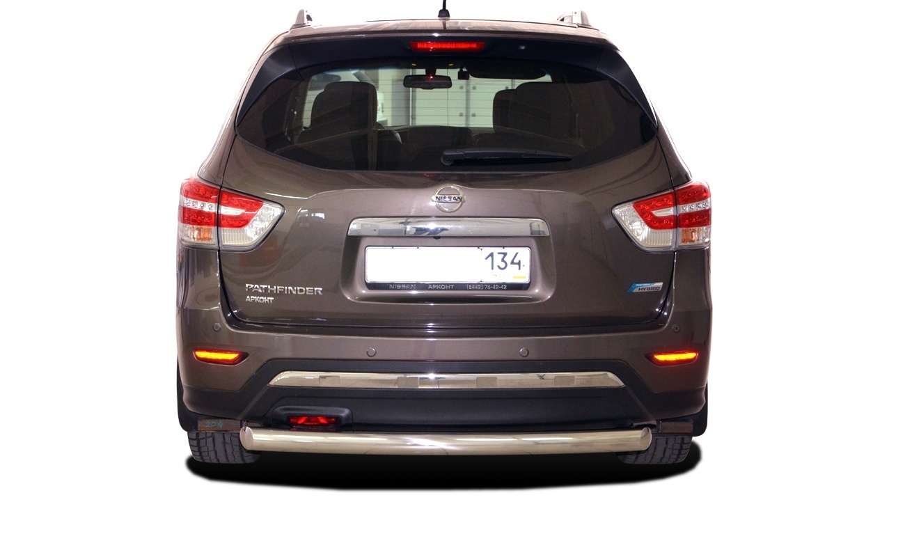 Защита заднего бампера d76 мм для Nissan Pathfinder IV
