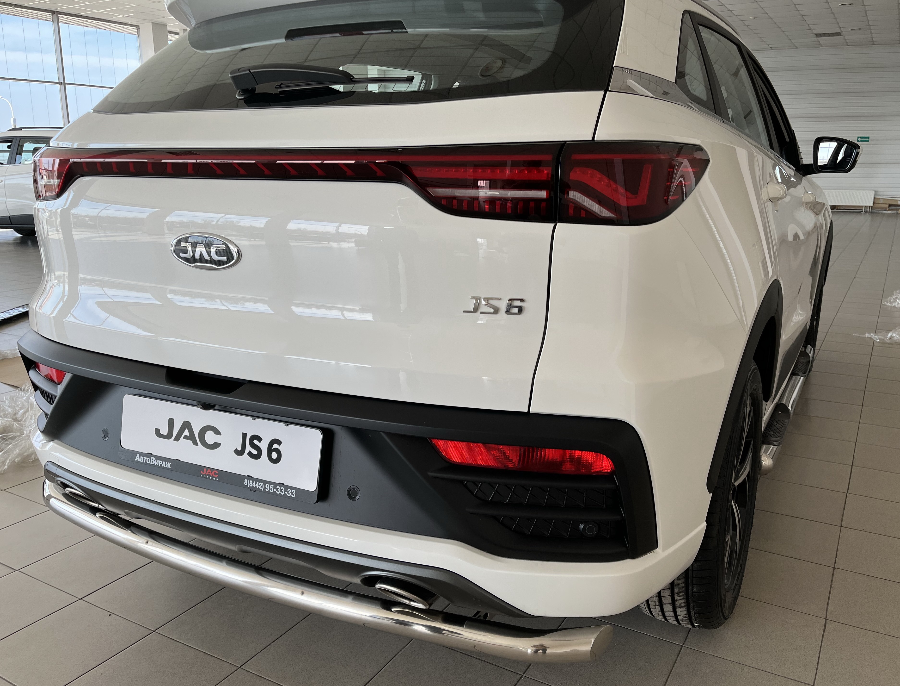 Защита заднего бампера d60 мм для JAC JS6