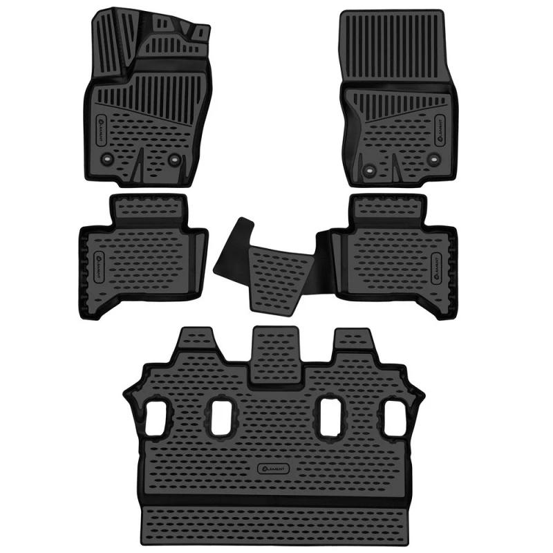 Коврики 3D в салон полиуретан 5 шт. для Toyota Land Cruiser Prado 250 Series Черный Element ELEMENT3DA70977210K