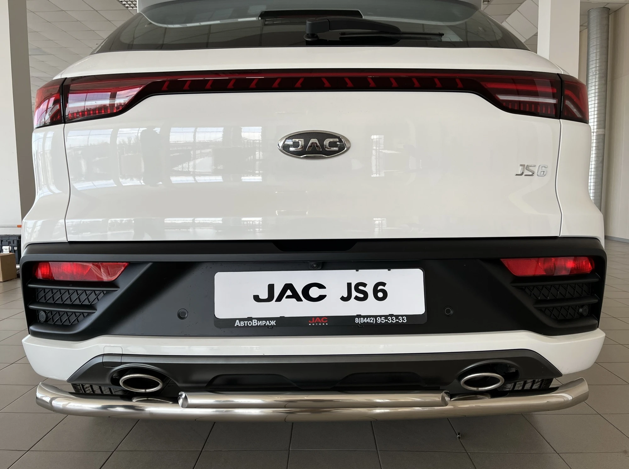 Защита заднего бампера двойная d60/42 мм для JAC JS6  Юко JAC.JS6.22.16