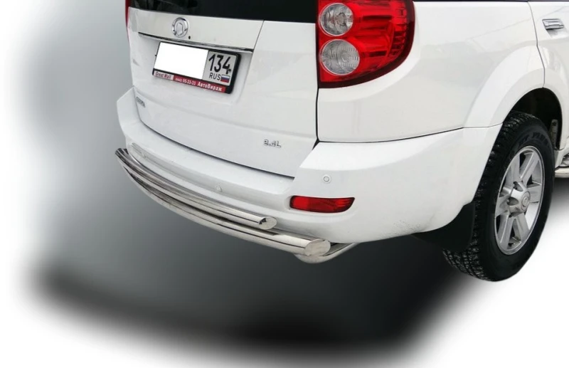 Защита заднего бампера угловая d60 мм для Haval H5 I  Юко GWH5.20.17