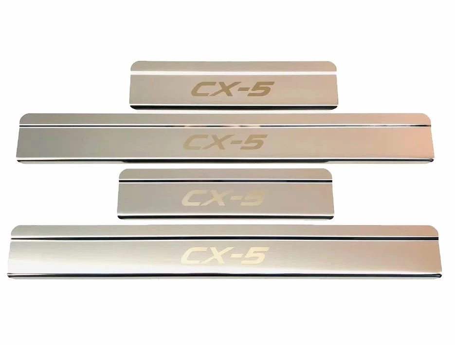 Накладки на пороги из нержавеющей стали 4шт. для Mazda CX-5 II