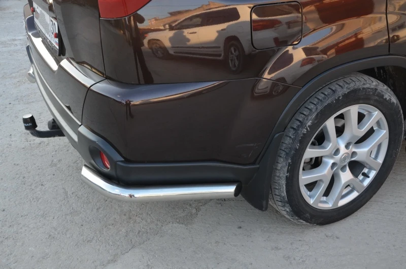 Защита заднего бампера угловая d60 мм для Nissan X-Trail II  Юко NXT.07.17