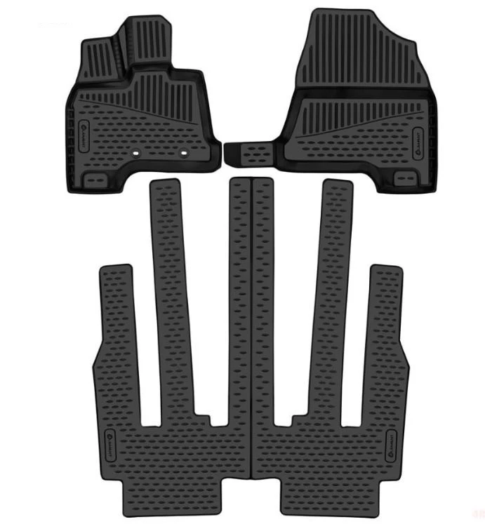 Коврики 3D в салон полиуретан 3шт для Honda Odyssey V Рестайлинг 2 Черный