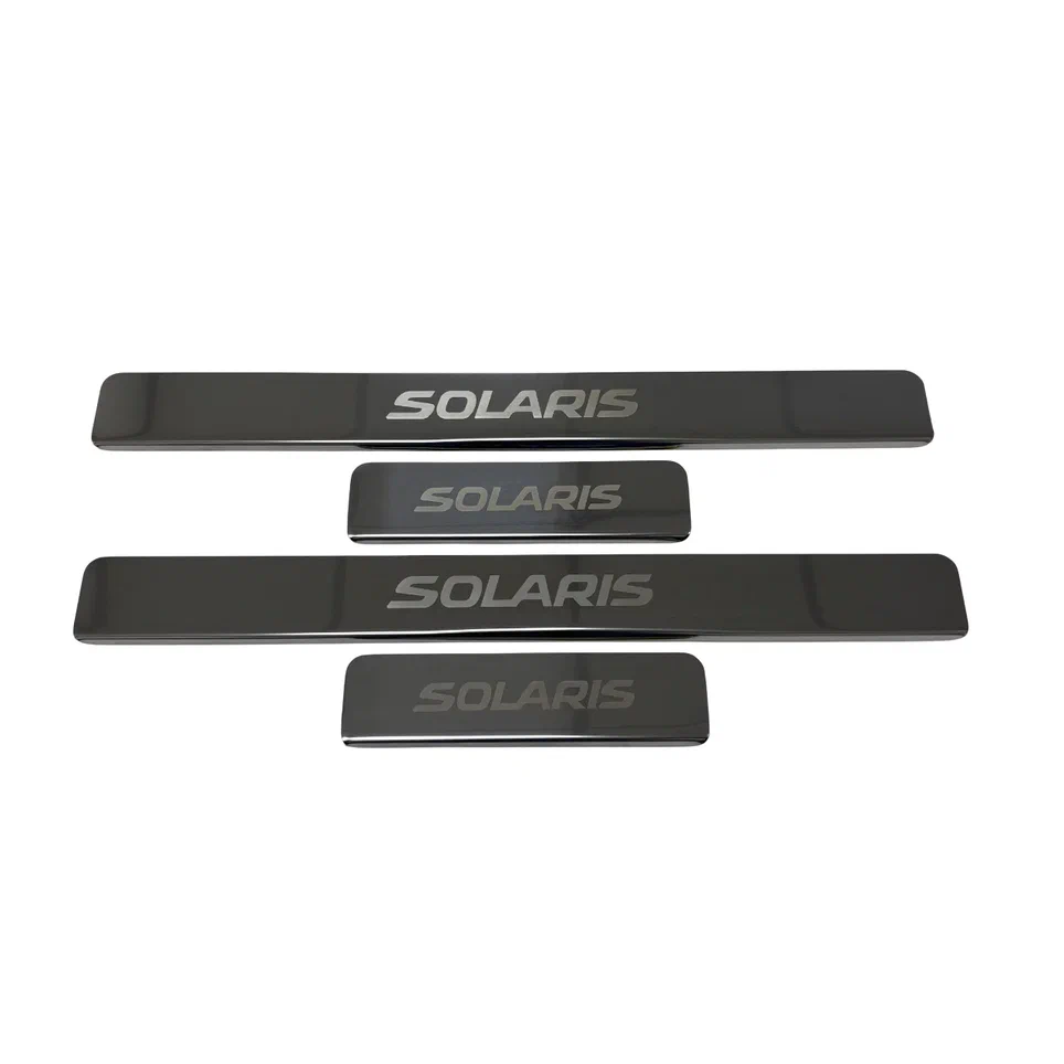Накладки на пороги из нержавеющей стали 4шт. для Solaris HS I