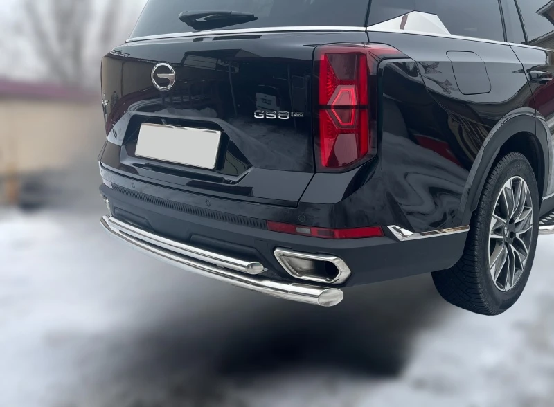 Защита заднего бампера двойная d60/42 мм для GAC GS8 II  Юко GAC.GS8.23.16