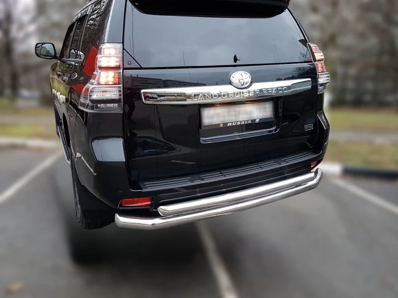 Защита заднего бампера двойная d76/60 мм для Toyota Land Cruiser Prado 150 Series  Юко TLCP150.10.16